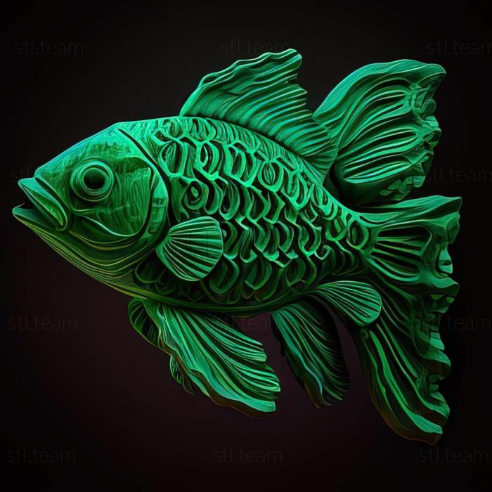 3D model Emerald brochis fish (STL)